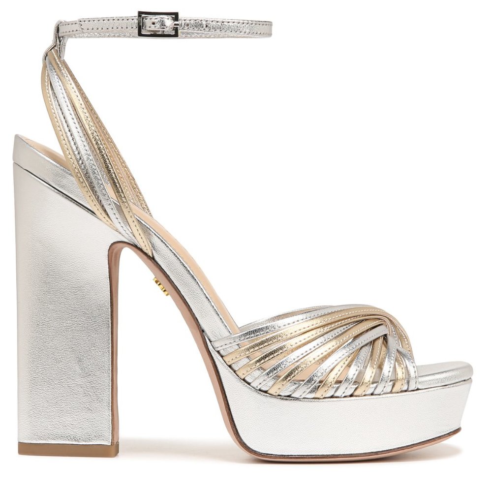 Veronica Beard Metallic Sandals